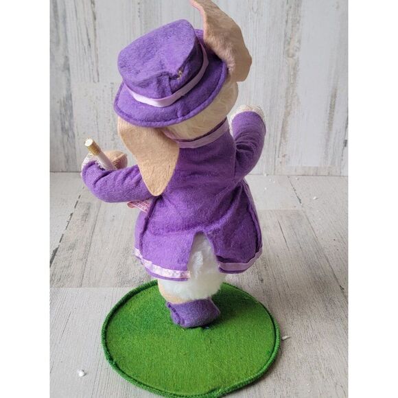 Annalee 1990 Easter Bunny parade baton purple rabbit - Picture 9 of 12